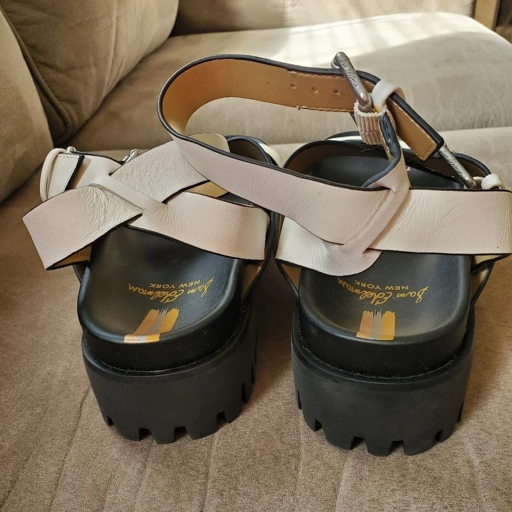 Sam Edelman Women Eleanora Sandal Shoe Size 7 Lug Sole Leather Ankle Strap